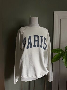 Retrobrand Paris Crewneck Sweatshirt - White